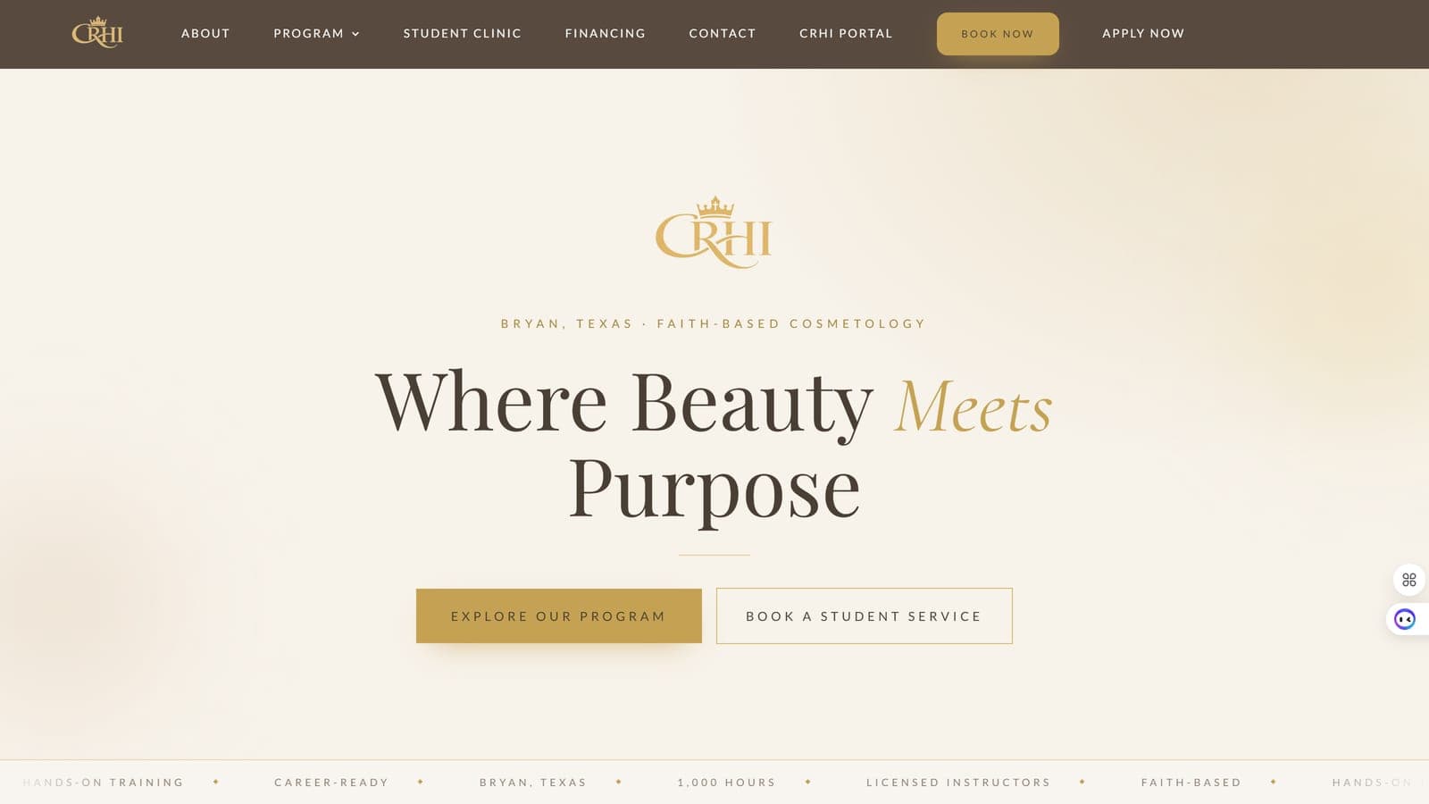 Crowned Royalty Hair Institute desktop screenshot