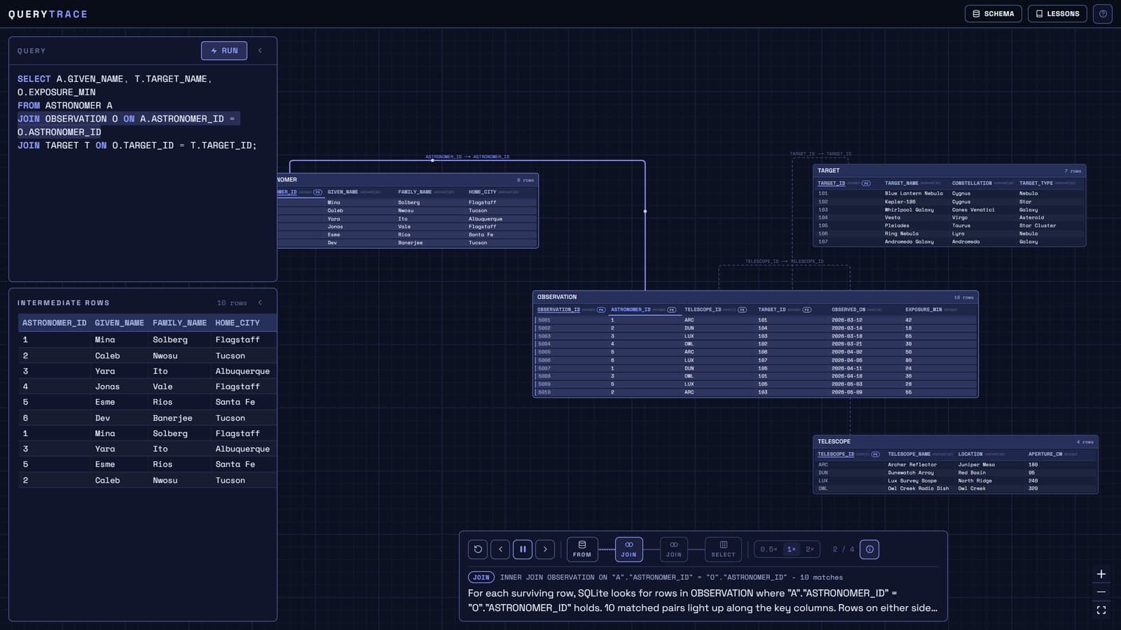 QueryTrace desktop screenshot